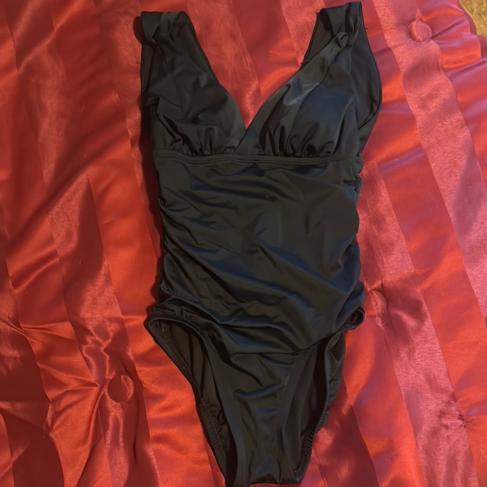 Time and Tru Black One Piece Swimsuit